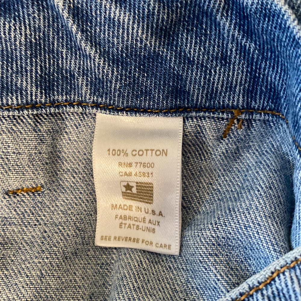 Free People SR vs Sandrine Rose indigo distressed cargo jeans with patch… - Picture 14 of 14